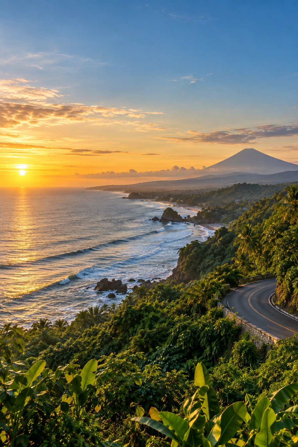 El Salvador coast at sunrise